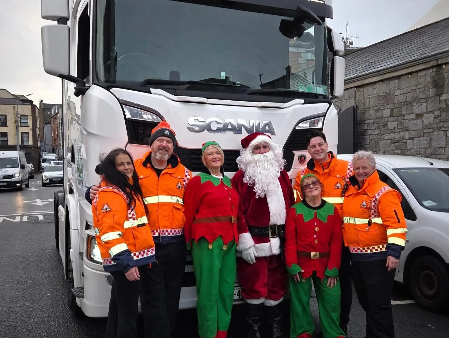 LSW team with Santa at the Milk Market