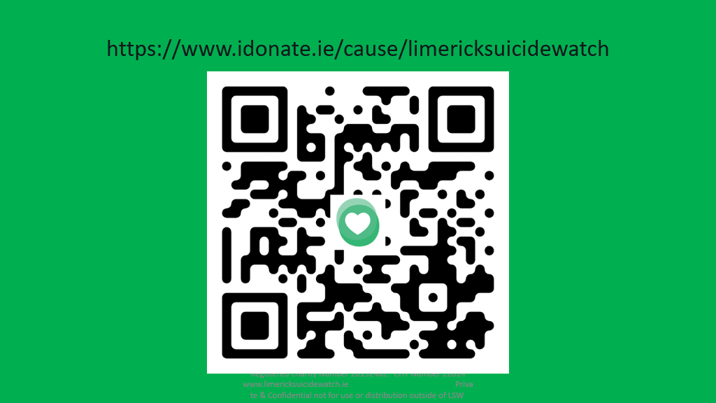 iDonate donation QR code for Limerick Suicide Watch