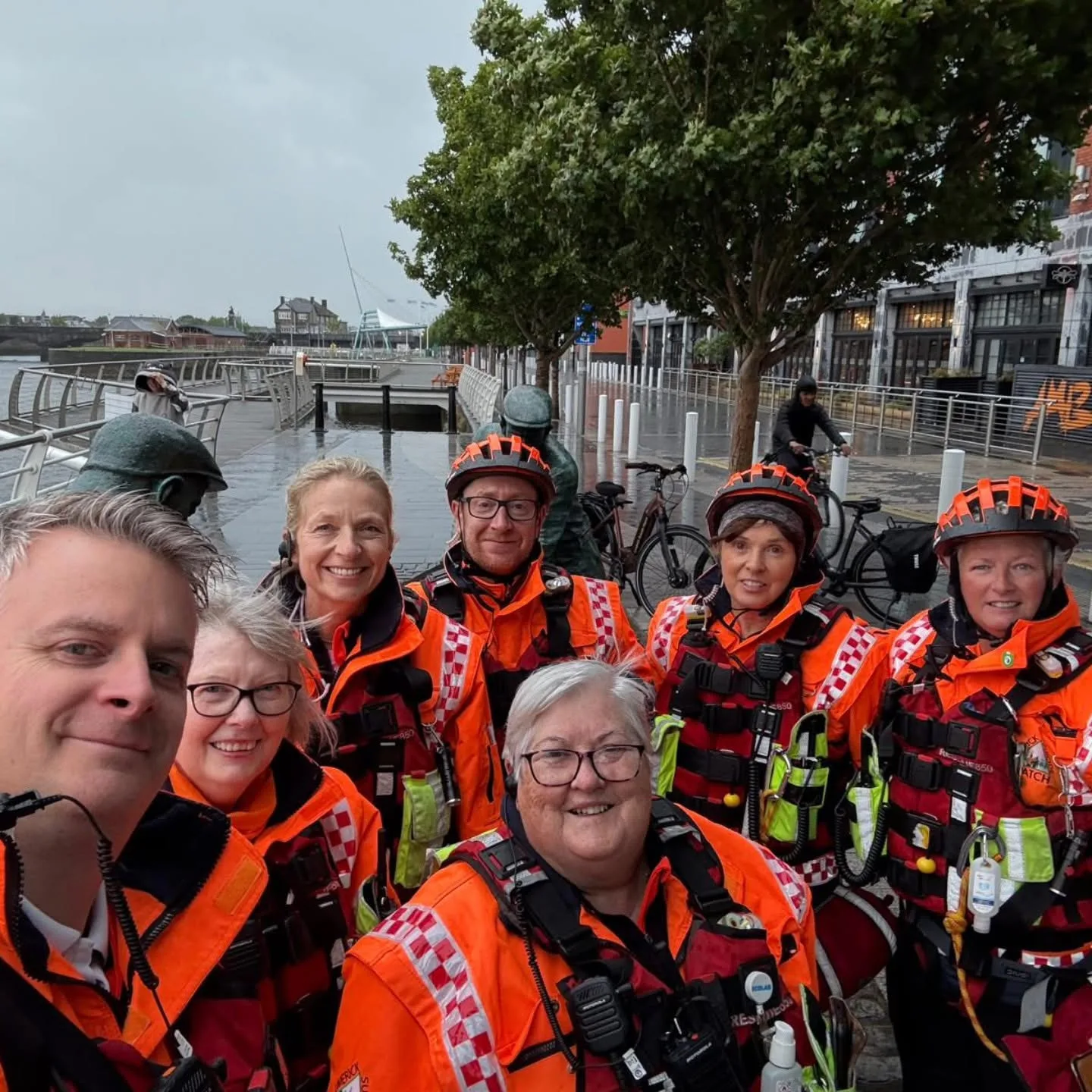 LSW bike patrol team along the river