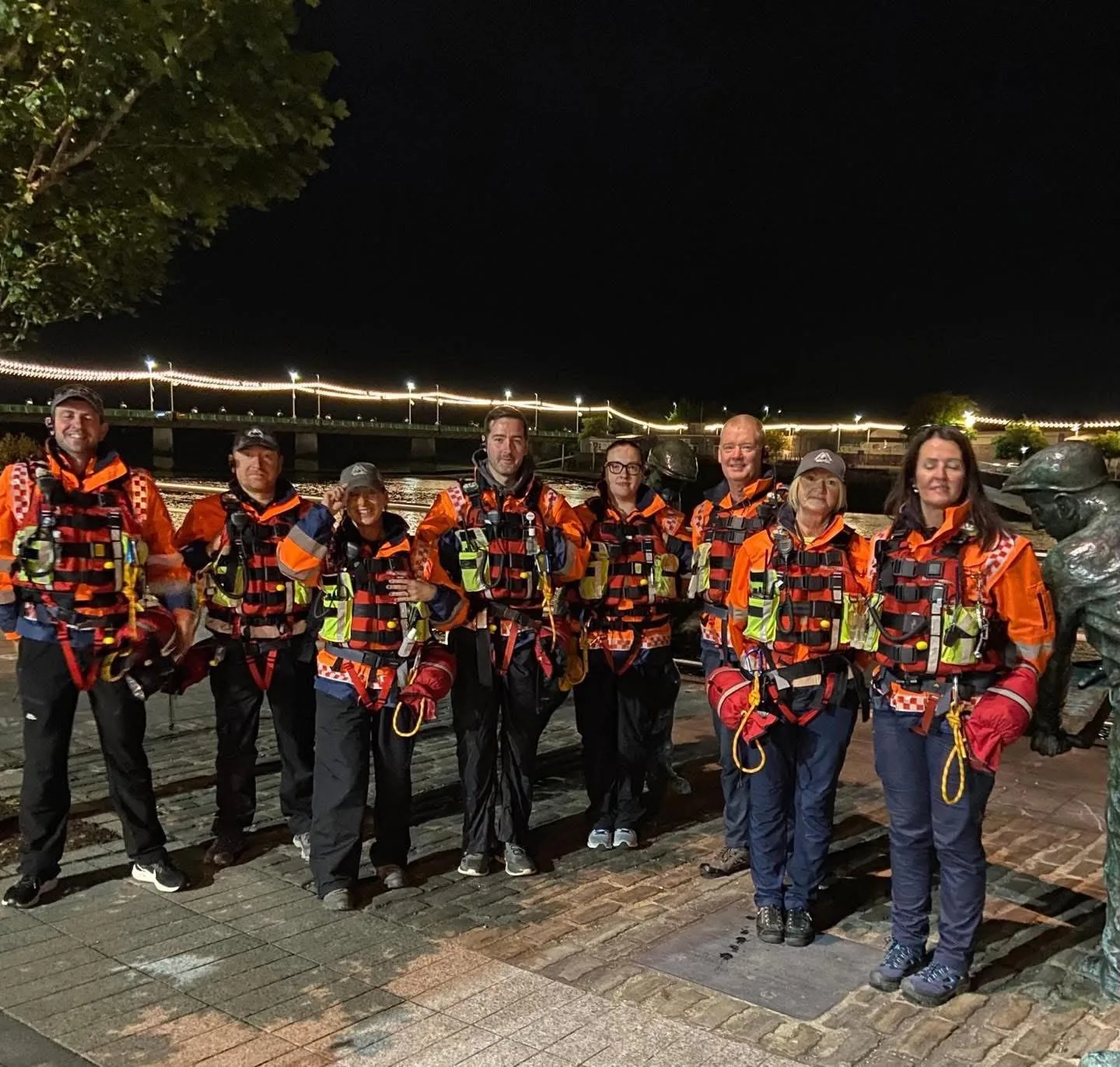 LSW members on night patrol by the Shannon