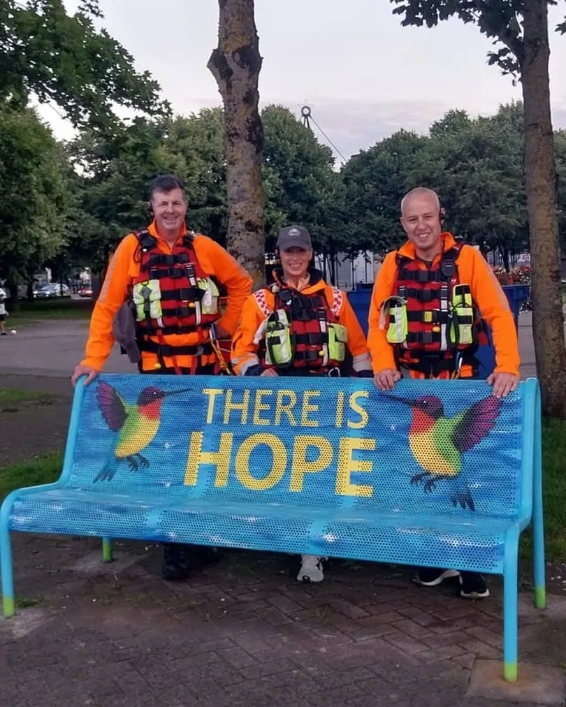 LSW members at the There Is Hope bench