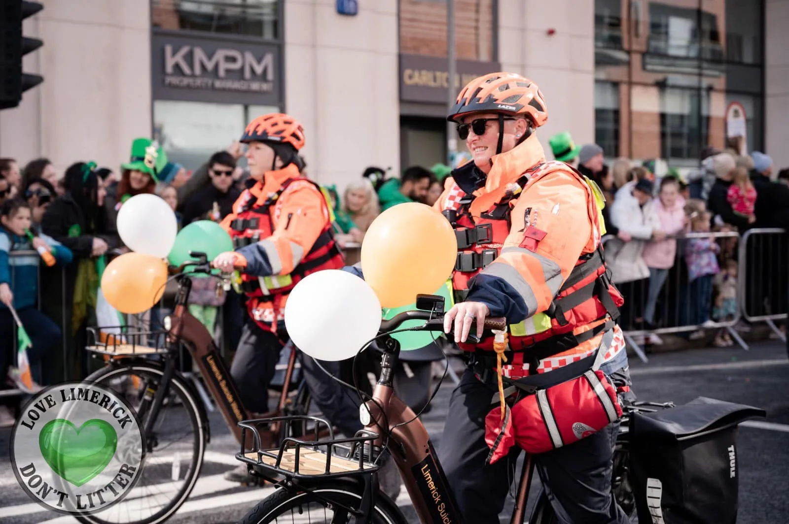 LSW bike patrol at the St Patrick's Day parade